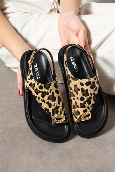 VALERİA Leopar Kadın Sandalet