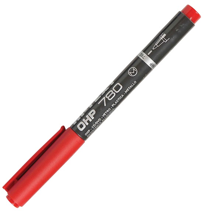 HI-TEXT ASETAT KALEMİ (M) KIRMIZI 780 MK