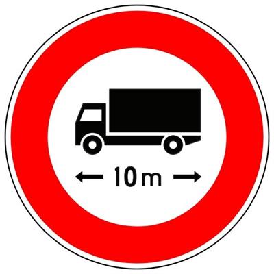 Uzunluğu 10 Metreden Fazla Olan Taşıt Giremez Levhası TT-22