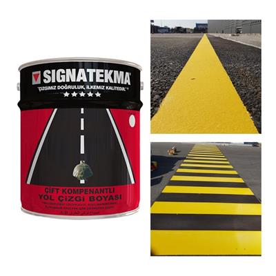 Sarı Çift Komponentli Yol Çizgi Boyası 25 kg