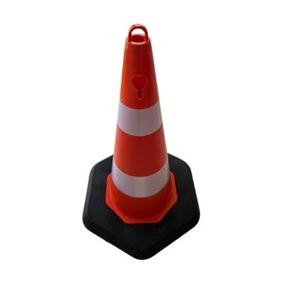 70 cm Ekonomik Ağırlıklı Trafik Konisi – Reflektifli Yol Dubası