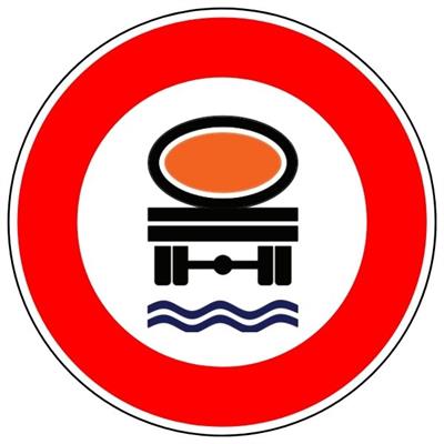 Su Kirletici Madde Taşıyan Taşıt Giremez Levhası TT-17