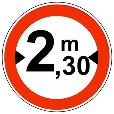 Genişliği 2,30 Metreden Fazla Olan Taşıt Giremez Levhası TT-20