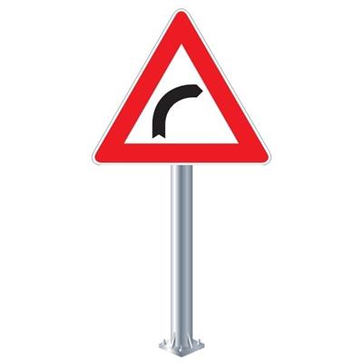 Sağa Tehlikeli Viraj Levhası T-1A