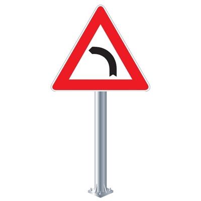 Sola Tehlikeli Viraj Levhası T-1B