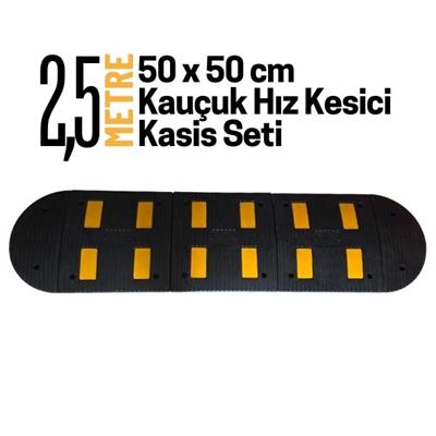 2,5 Metre Kauçuk Hız Kesici Kasis Seti 50x50 cm