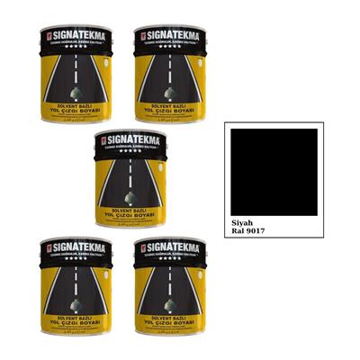 Siyah Yol Çizgi Boyası 25 Kg x 5li Set – Alkid Esaslı RAL 9017