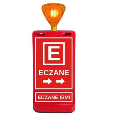 Flaşör Lambalı Eczane Tabelası Eczane Dubası Plastik Duba Tek Yön