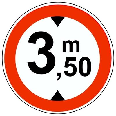 Yüksekliği 3,50 Metreden Fazla Olan Taşıt Giremez Levhası TT-21