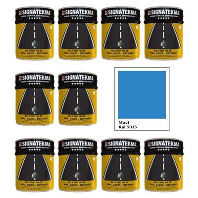 Mavi Yol Çizgi Boyası 25 Kg x 10lu Ekonomik Set – Alkid Esaslı