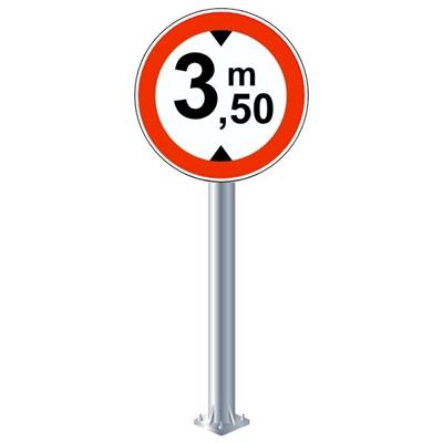 Yüksekliği 3,50 Metreden Fazla Olan Taşıt Giremez Levhası TT-21