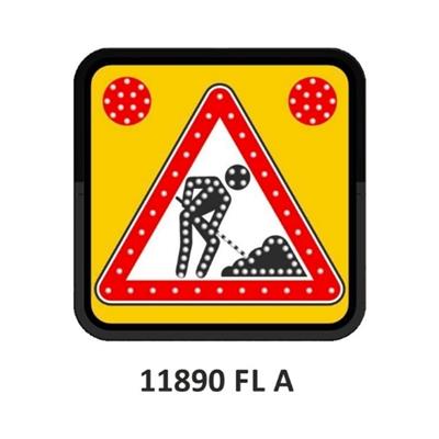 60x60 cm Elektrikli AC Ledli Yolda Çalışma Var Levhası