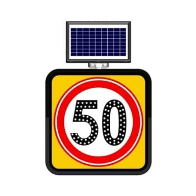 60x60 cm Güneş Enerjili Solar Ledli Azami Hız 50 km Levhası