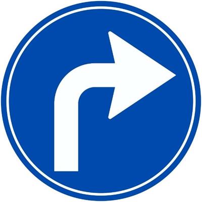 İleride Sağa Mecburi Yön Levhası TT-35g