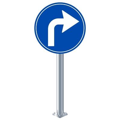 İleride Sağa Mecburi Yön Levhası TT-35g