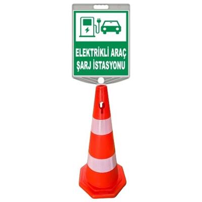 Elektrikli Araç Şarj Yeri Levhalı Duba