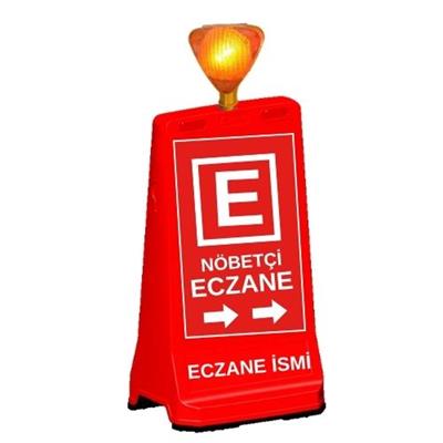 Flaşör Lambalı Nöbetçi Eczane Tabelası Eczane Dubası Plastik Duba Tek Yön