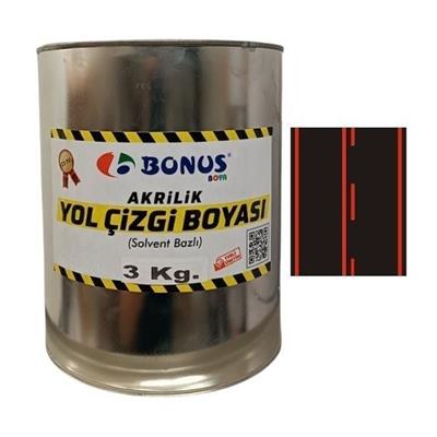 Kırmızı Yol Çizgi Boyası 3 kg