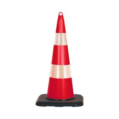 90 cm TPE Ekonomik Ağırlıklı Trafik Konisi Çift Reflektifli