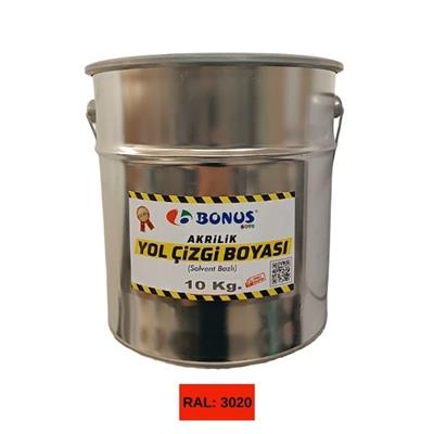 Akrilik Kırmızı Yol Çizgi Boyası 10 kg