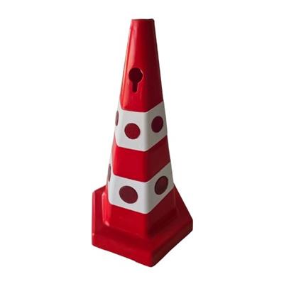 65 cm Ağırlıklı Reklam Konisi – Kedi Gözlü Reklam Dubası