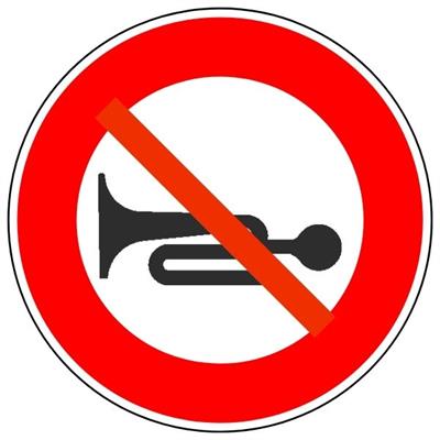 Sesli İkaz Cihazlarının Kullanımı Yasaktır Levhası TT-30a