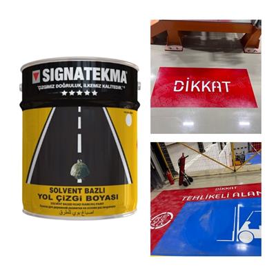 Kırmızı Akrilik Yol Çizgi Boyası 25 kg – RAL 3020