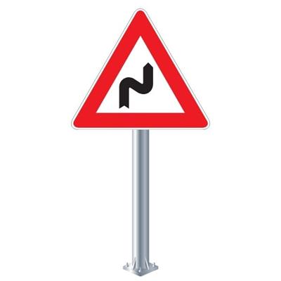 Sağa Devamlı Tehlikeli Viraj Levhası T-2A