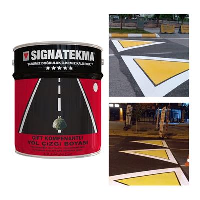 Beyaz Çift Komponentli Yol Çizgi Boyası 25 kg