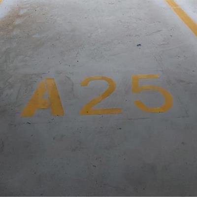 Otopark Numaralandırma, Boyama Şablonu (10 Rakam)