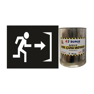 Acil Çıkış Boyama Şablonu ve Fosforlu Boya Seti