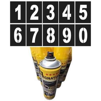 Rakam Boyama Şablonu ve 500 ml. Sprey Boya Seti