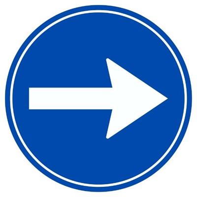 Sağa Mecburi Yön Levhası TT-35a