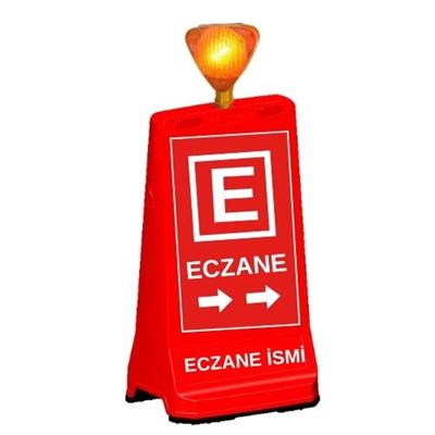 Flaşör Lambalı Eczane Tabelası Eczane Dubası Plastik Duba Çift Yön