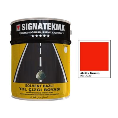 Kırmızı Akrilik Yol Çizgi Boyası 25 kg – RAL 3020