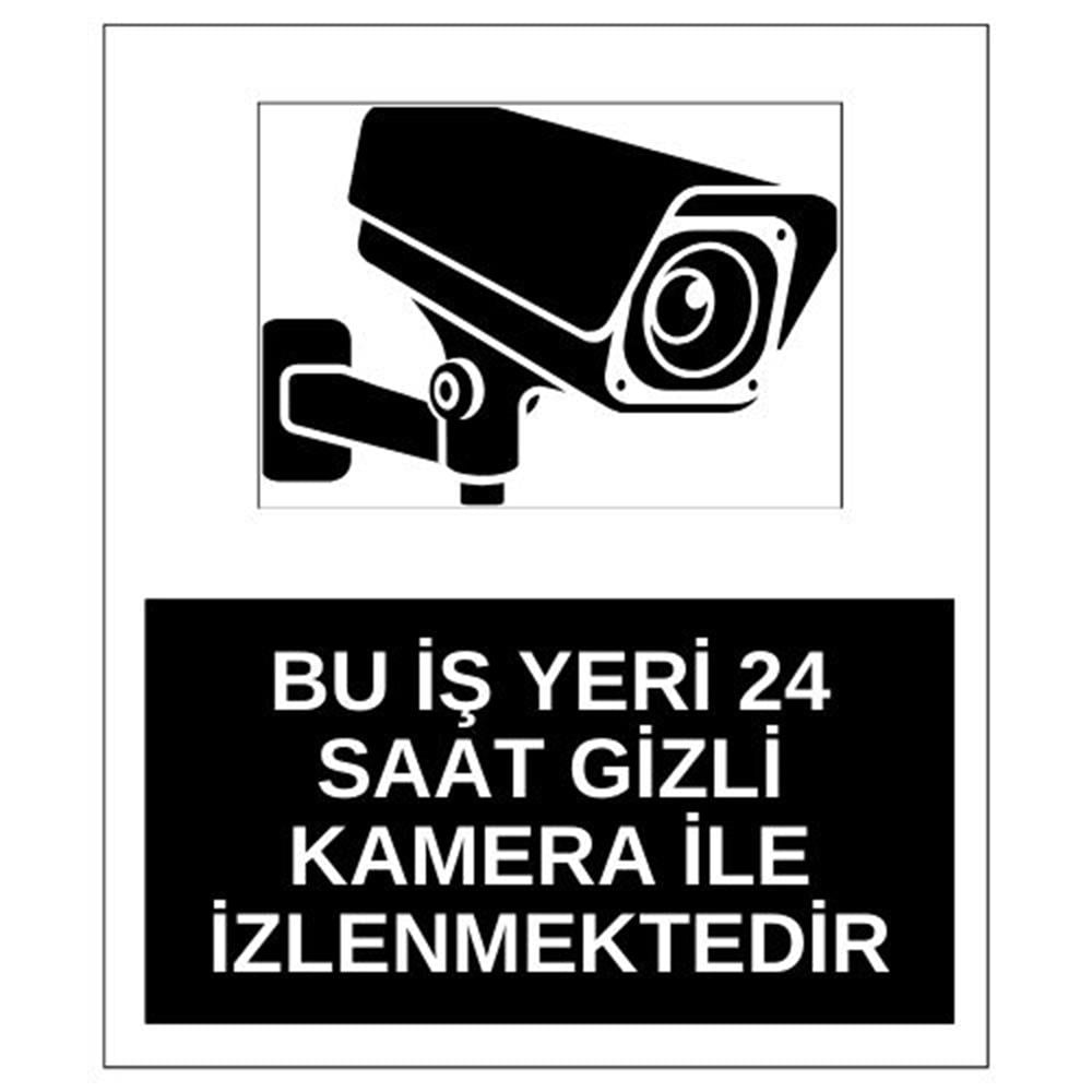 Bu İş Yeri 24 Saat Gizli Kamera İle İzlenmektedir Sticker EtiketUY-STC-1627-30Bu İş Yeri 24 Saat Gizli Kamera İle İzlenmektedir Sticker Yapışkanlı Etiket