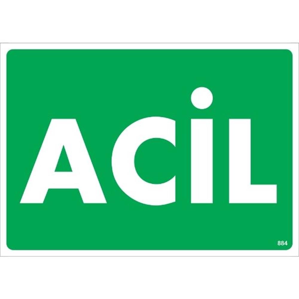 Acil Uyarı Levhası İSG-884-2535SAcil Uyarı Levhası