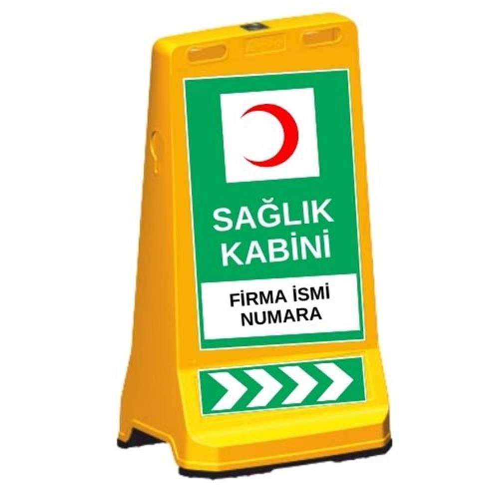 Sarı Sağlık Kabini TabelasıHT12429 DB A-15Sarı Sağlık Kabini Tabelası