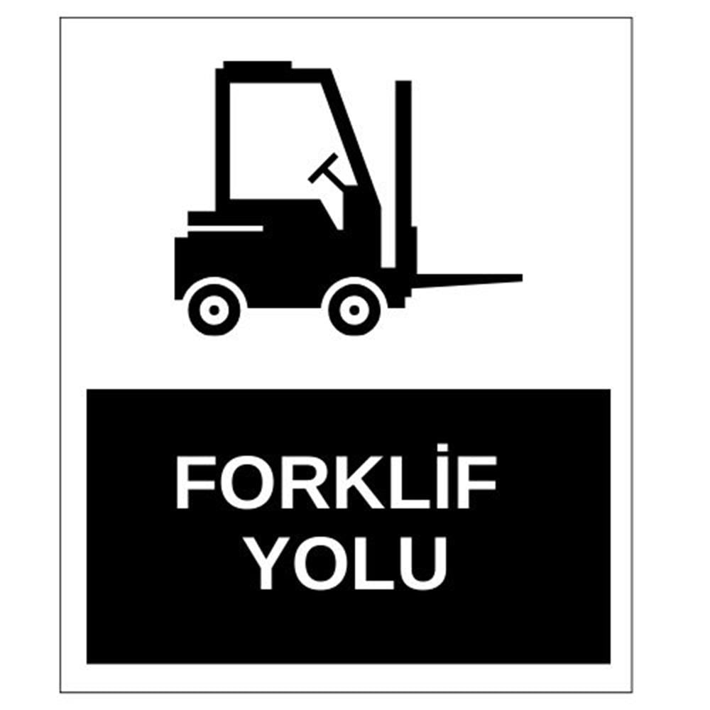 Forklif Yolu Sticker EtiketUY-STC-1624-30Forklif Yolu  Sticker Yapışkanlı Etiket