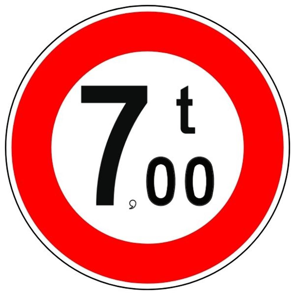 Yük Ağırlığı ... Tondan Fazla Olan Taşıt Giremez Levhası TT-24TT-24-30Yük Ağırlığı 7 Tondan Fazla Olan Taşıt Giremez Levhası TT-24