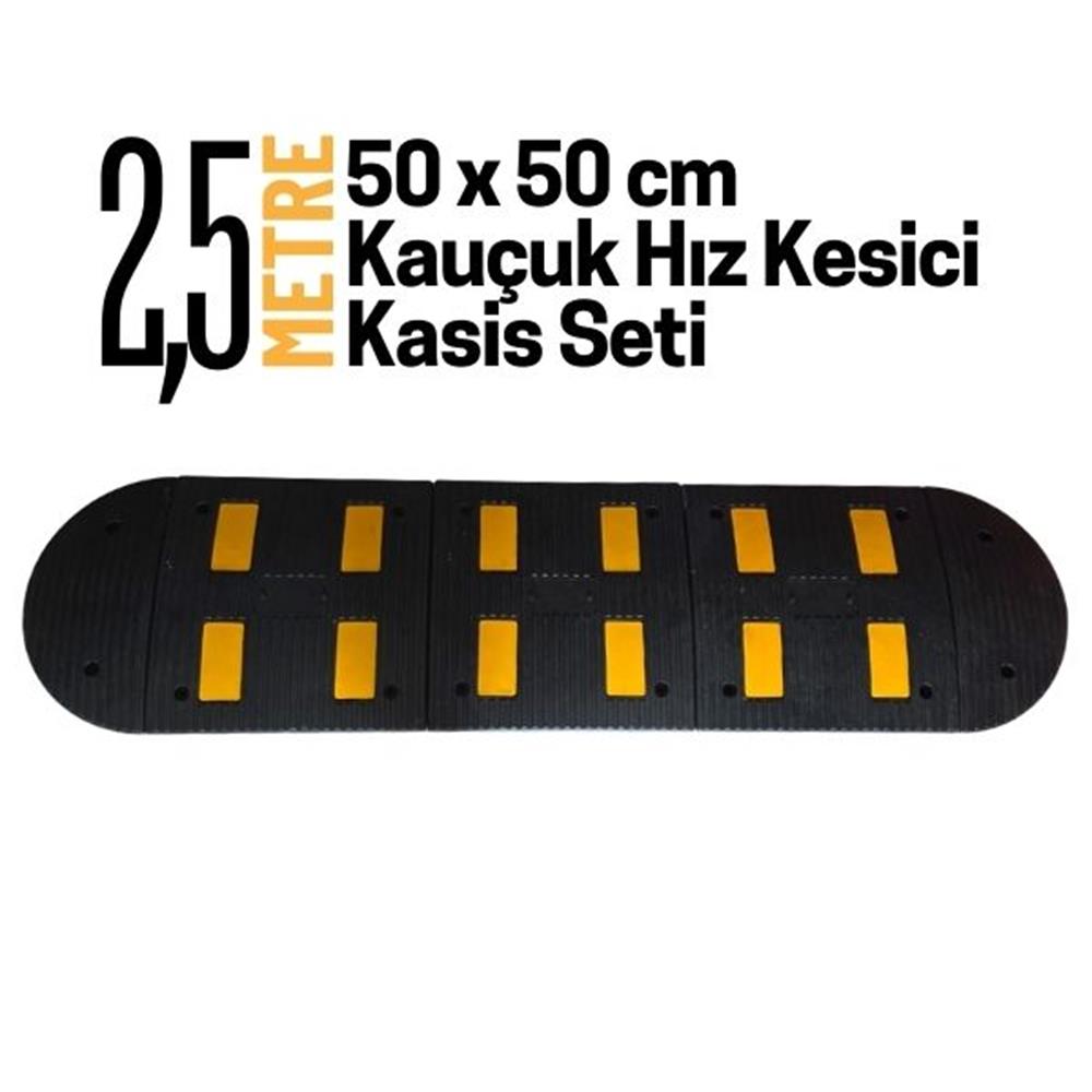 2,5 Metre Kauçuk Hız Kesici Kasis Seti 50x50 cmHYL5050K-252,5 Metre Kauçuk Hız Kesici Kasis Seti 50x50 cm