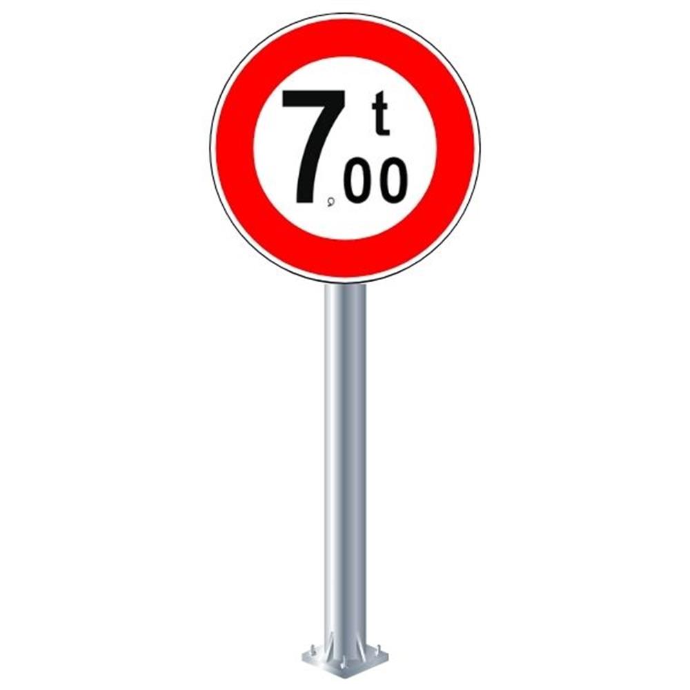 Yük Ağırlığı ... Tondan Fazla Olan Taşıt Giremez Levhası TT-24TT-24-30Yük Ağırlığı 7 Tondan Fazla Olan Taşıt Giremez Levhası TT-24