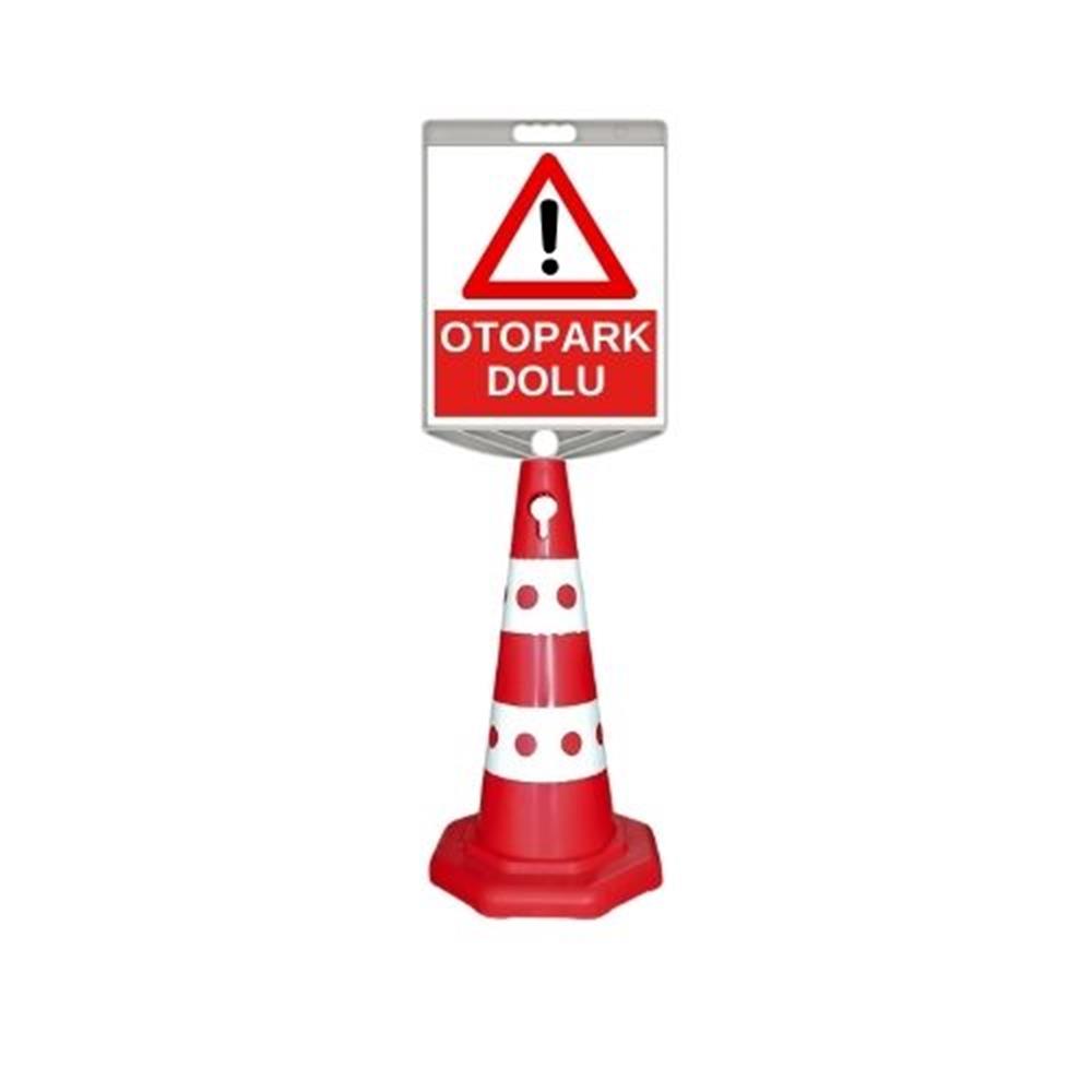Otopark Dolu Levhalı Benekli Reklam Konisi503208-ZT945 S -40-TOtopark Dolu Levhalı Benekli Reklam Konisi