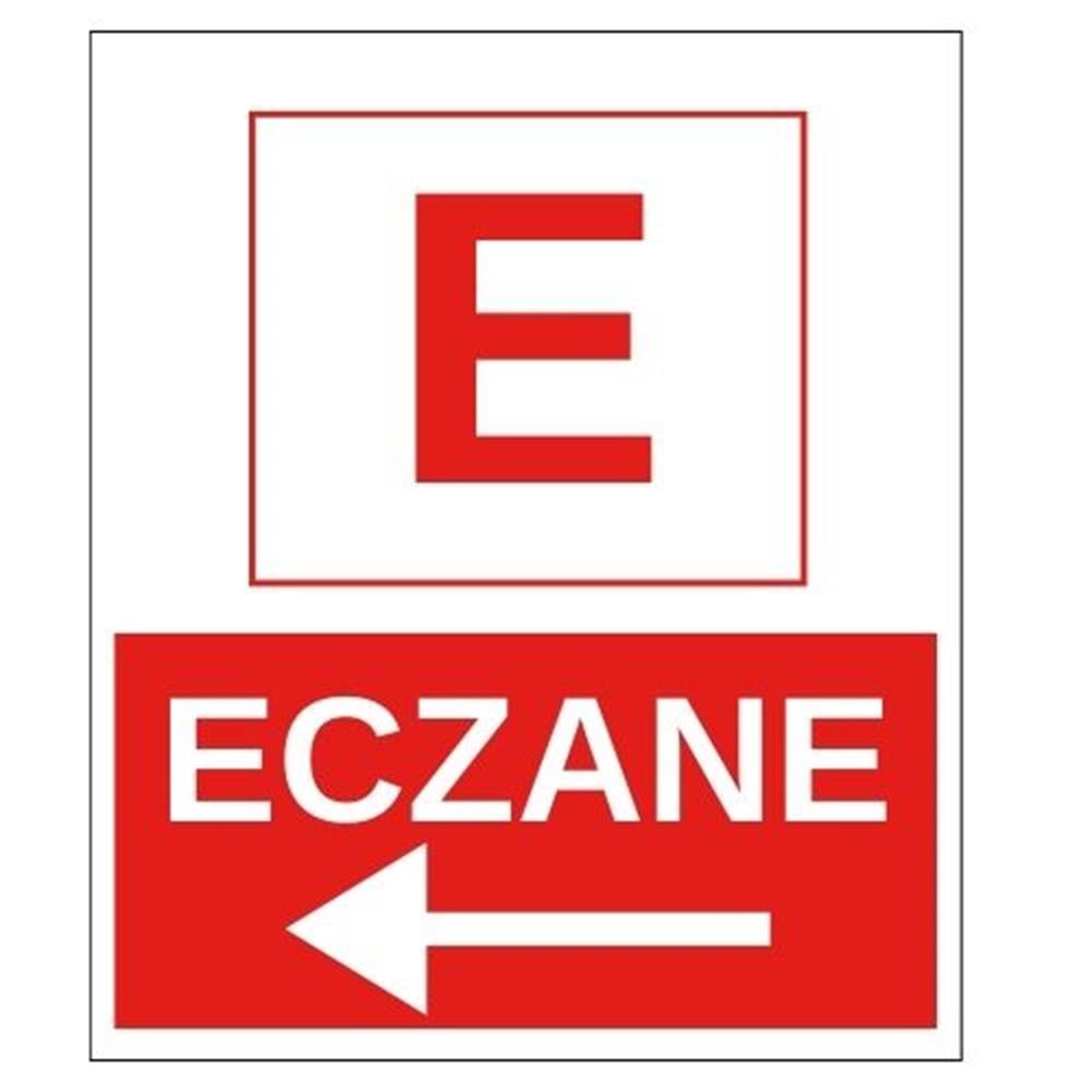 Eczane Sol Ok Sticker EtiketUY-STC-1615-30Eczane Sol Ok Sticker Yapışkanlı Etiket