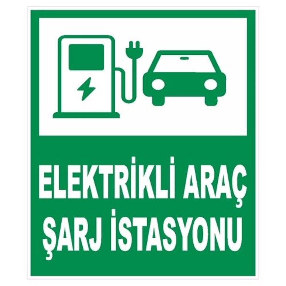 Elektrikli Araç Şarj İstasyonu Sticker EtiketUY-STC-1602-30Elektrikli Araç Şarj İstasyonu Sticker Yapışkanlı Etiket