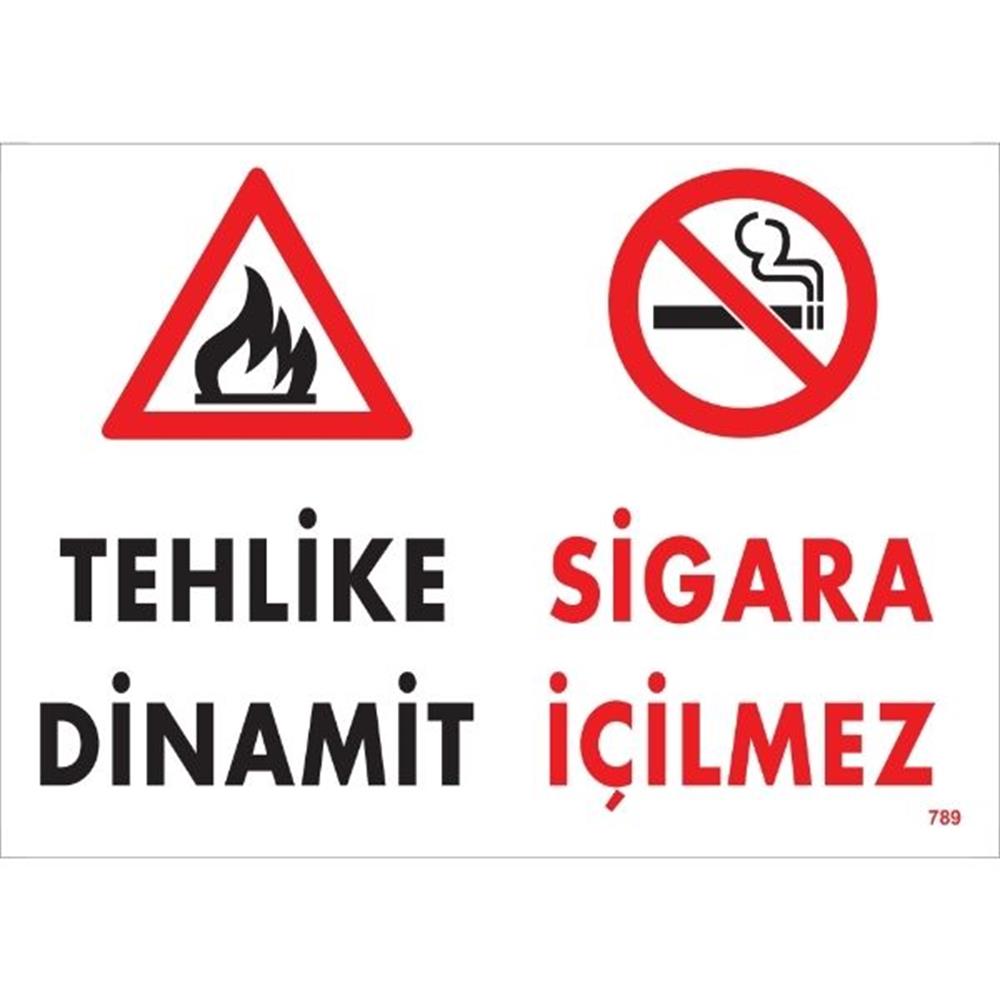 Tehlike Dinamit Sigara İçilmez Uyarı Levhası İSG-789-2535STehlike Dinamit Sigara İçilmez Uyarı Levhası