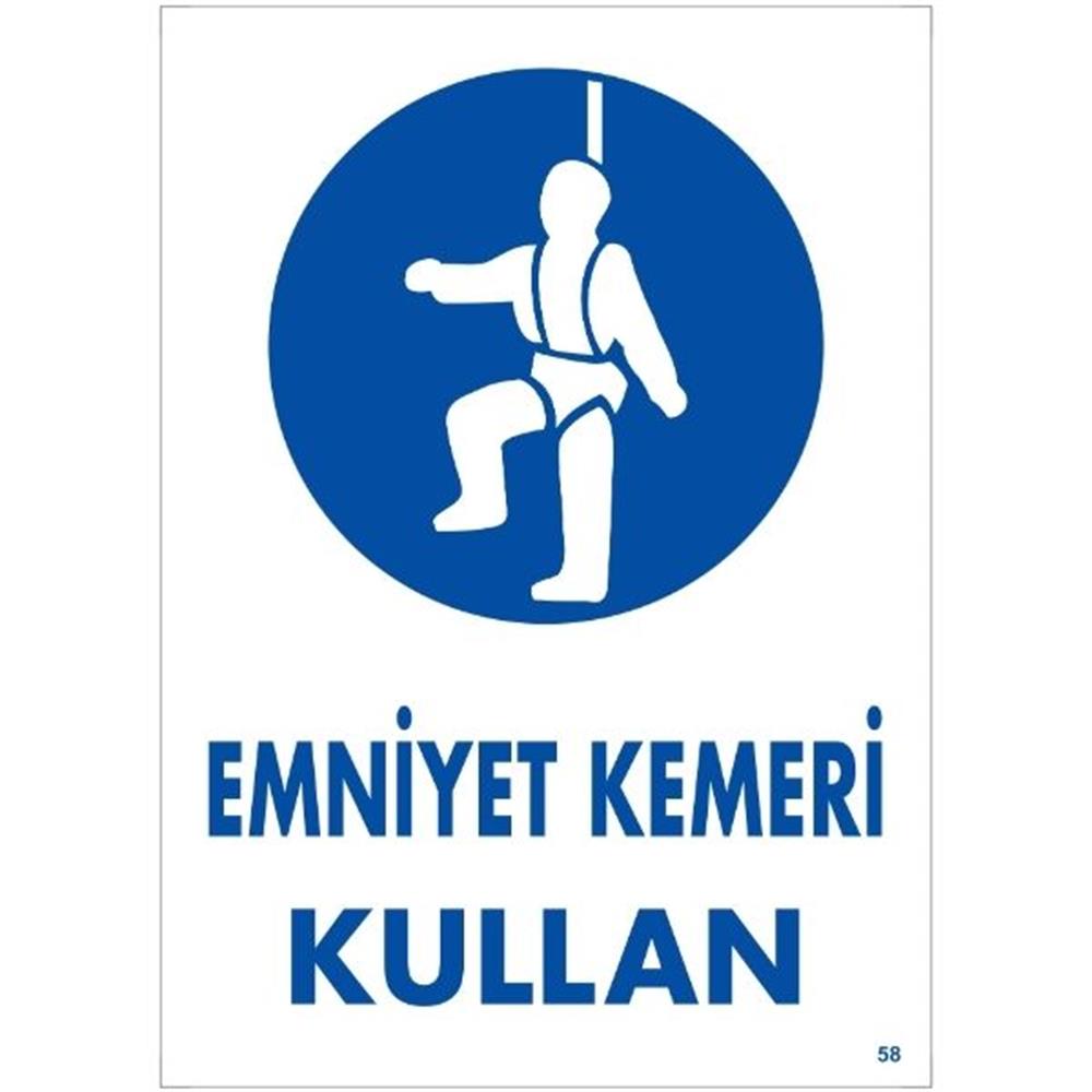 Emniyet Kemeri Kullan Uyarı LevhasıİSG-58-2535SEmniyet Kemeri Kullan Uyarı Levhası