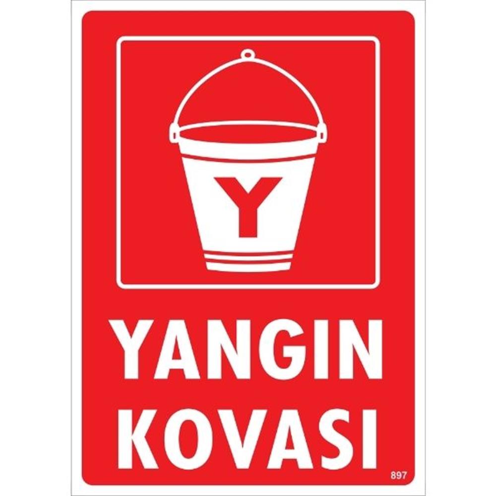 Yangın Kovası Uyarı Levhası İSG-897-2535SYangın Kovası Uyarı Levhası