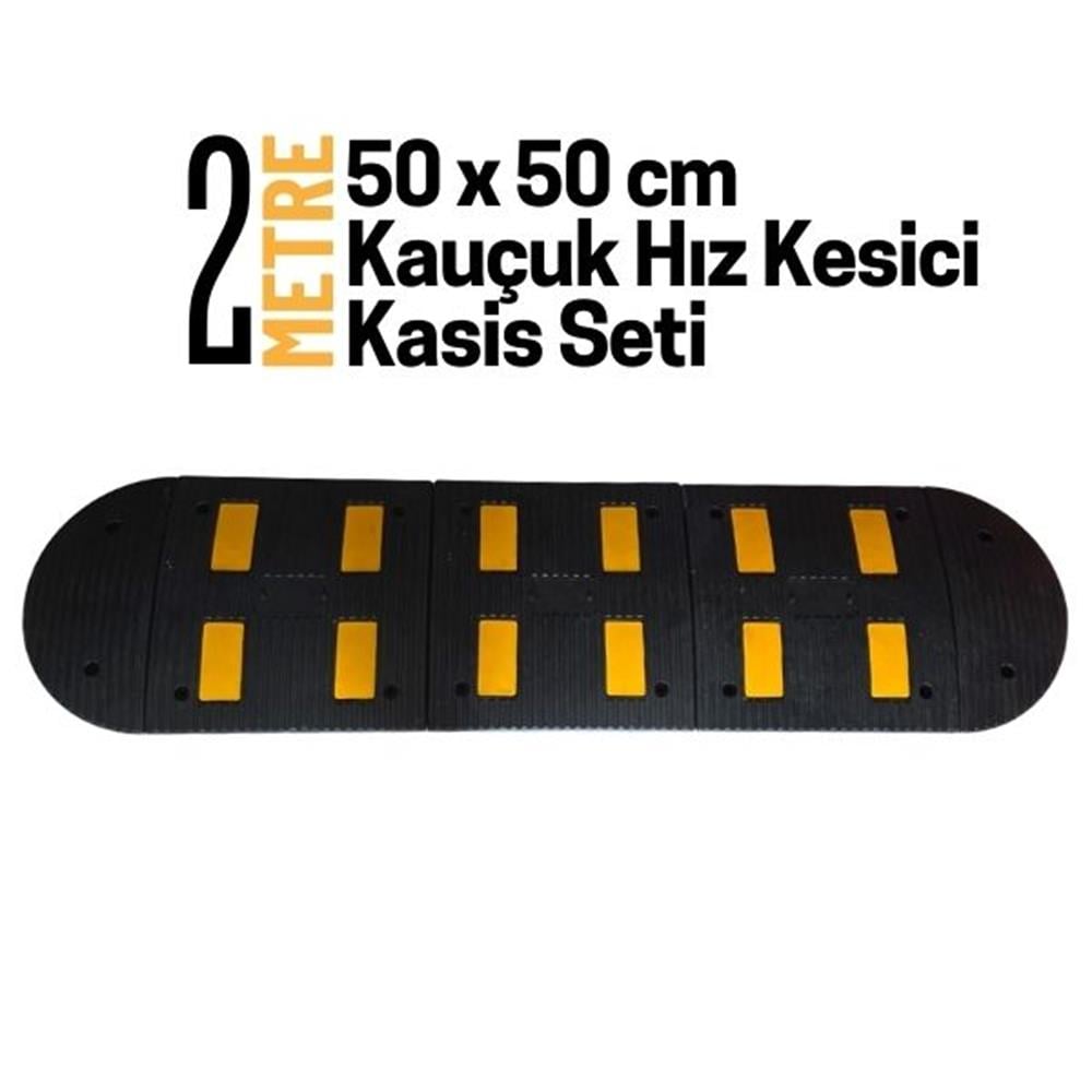2 Metre Kauçuk Hız Kesici Kasis Seti 50x50 cmHYL5050K-22 Metre Kauçuk Hız Kesici Kasis Seti 50x50 cm