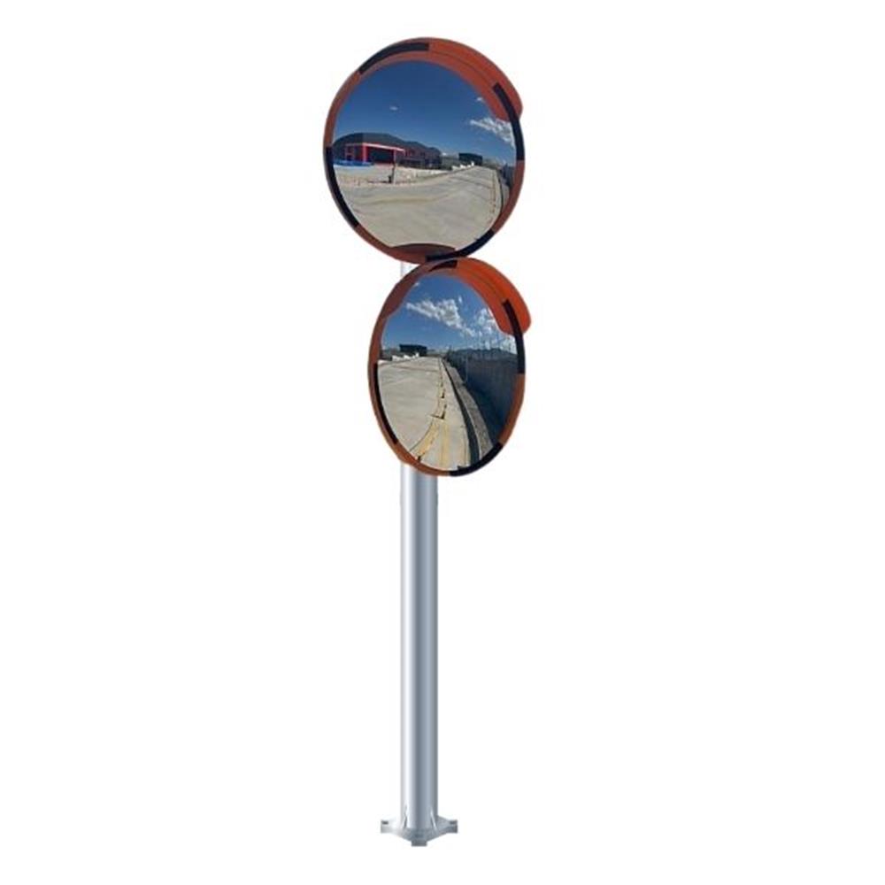 İki Adet 80 cm Güvenlik Aynası Ve 3 Metre Direk SetiHT6080-6080-6400İkili 80 cm Güvenlik Aynası - 3 Metre Galvanizli Direk Set